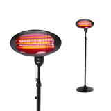 ESTUFA DE CUARZO DE EXTERIOR 2000 W SOPORTE A PARED + PIE