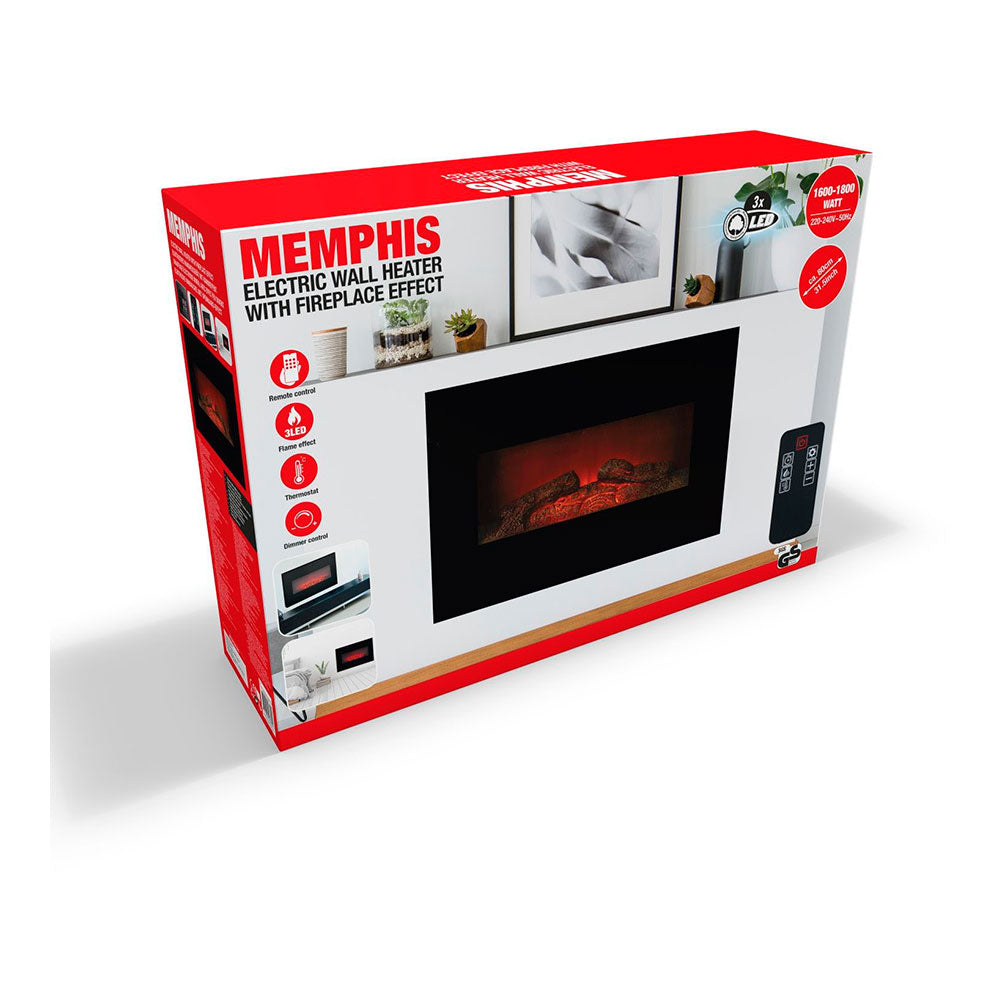 Estufa/Chimenea de LED Memphis 1800 W