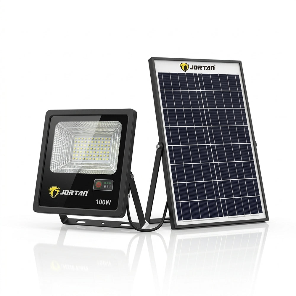 Foco LED con placa solar 100 W