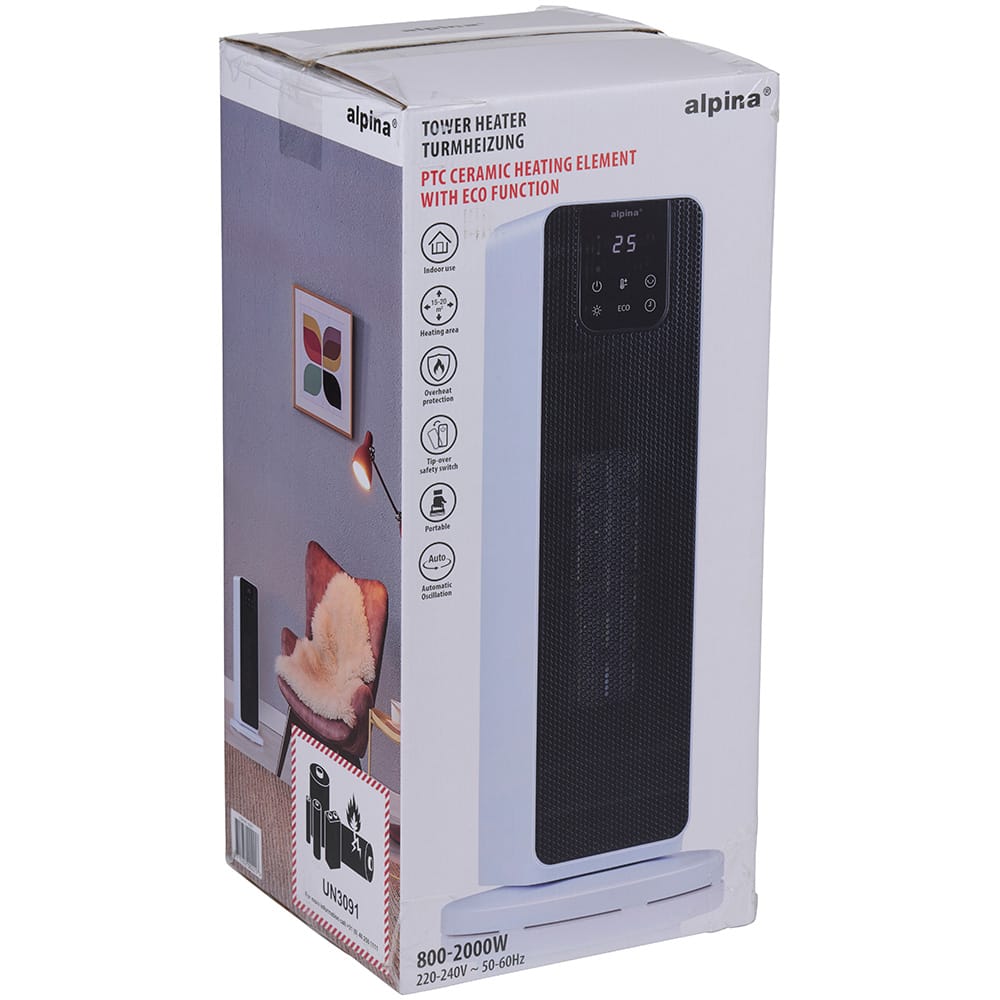 Calefactor de Torre 800/2000 W