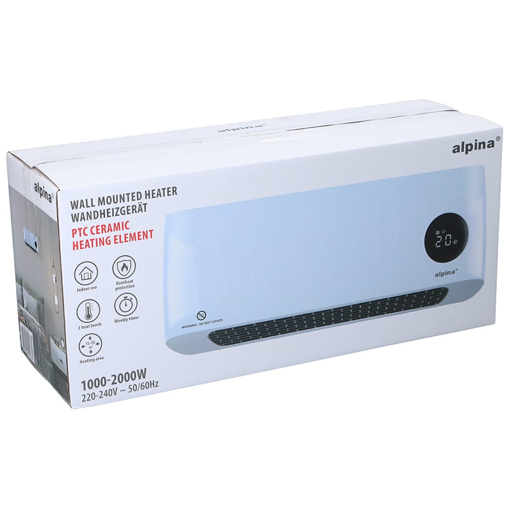Calefactor de Pared 1000/2000 W – Blanco