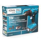 Kit Atornillador 20 V con Maletín, Batería y Cargador