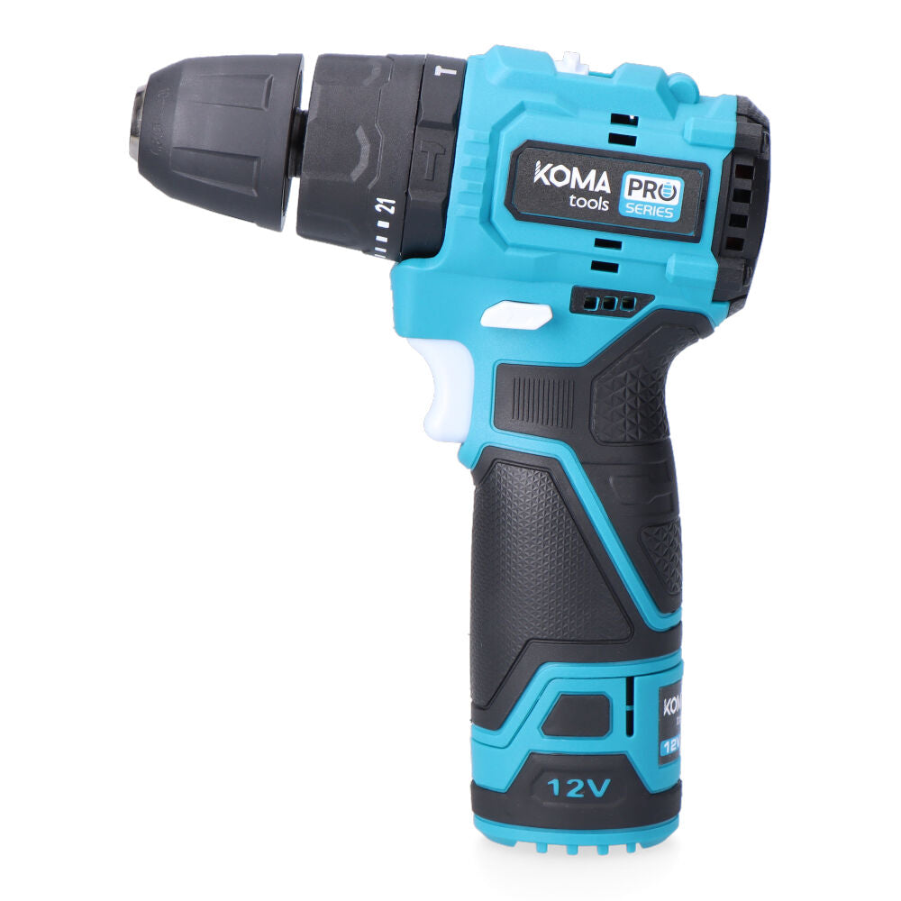 KIT TALADRO PERCUTOR BRUSHLESS 12 V CON ACCESORIOS, BATERIA Y CARGADOR