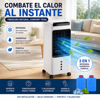 FreshBreeze Pro™ | Climatizador Portátil 3 en 1 con Depósito de 5L y Mando a Distancia