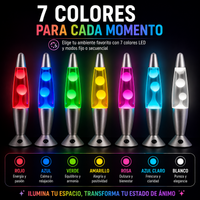 LavaGlow™ | Lámpara de Lava LED Multicolor con 7 Colores y Efecto Relajante