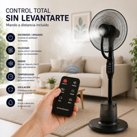Ventilador de Pie Nebulizador con Mando a Distancia — Refrigeración 2 en 1 con Depósito 3L