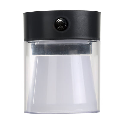 APLIQUE SOLAR CILINDRICO 4 W 500 Lm, 3.000/4.000/6.500 K, 3CCT, CON SENSOR, NEGRO