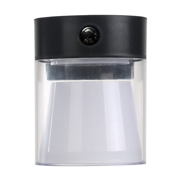 APLIQUE SOLAR CILINDRICO 4 W 500 Lm, 3.000/4.000/6.500 K, 3CCT, CON SENSOR, NEGRO