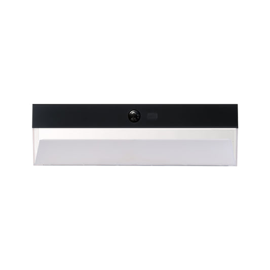 APLIQUE SOLAR RECTANGULAR 4 W 500 Lm, 3.000/4.000/6.500 K, 3CCT, CON SENSOR, NEGRO