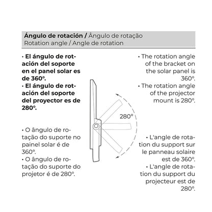 FOCO PROYECTOR LED SOLAR 200W 1500Lm 6500K