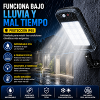 SolarGuard 144™ | Foco Solar Exterior con Sensor de Movimiento, Mando y 3 Modos