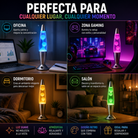 LavaGlow™ | Lámpara de Lava LED Multicolor con 7 Colores y Efecto Relajante