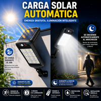SolarGuard 144™ | Foco Solar Exterior con Sensor de Movimiento, Mando y 3 Modos