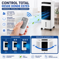 FreshBreeze Pro™ | Climatizador Portátil 3 en 1 con Depósito de 5L y Mando a Distancia