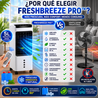FreshBreeze Pro™ | Climatizador Portátil 3 en 1 con Depósito de 5L y Mando a Distancia