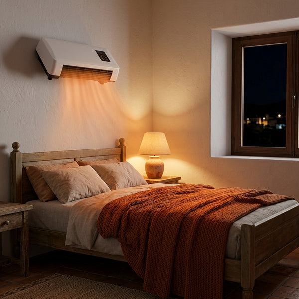 Calefactor eléctrico de pared con mando a distancia y temporizador