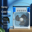 Ventilador Nebulizador con Luz RGB y 5 Pulverizadores — Depósito 600ml, USB-C y 7 Colores