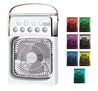 Ventilador Humidificador con Luz LED RGB — 3 Velocidades, Depósito 250ml y Temporizador USB