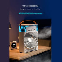 Ventilador Nebulizador con Luz RGB y 5 Pulverizadores — Depósito 600ml, USB-C y 7 Colores