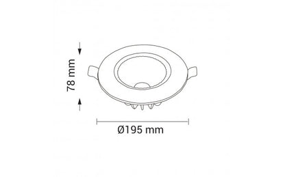 Spot Downlight LED COB 145°