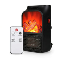Calefactor eléctrico efecto chimenea 1000 W con mando a distancia