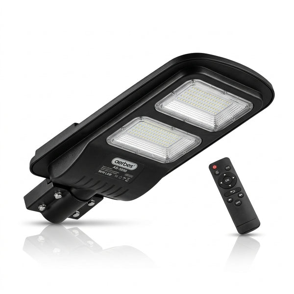 Farola solar LED 90 W con sensor de movimiento y mando