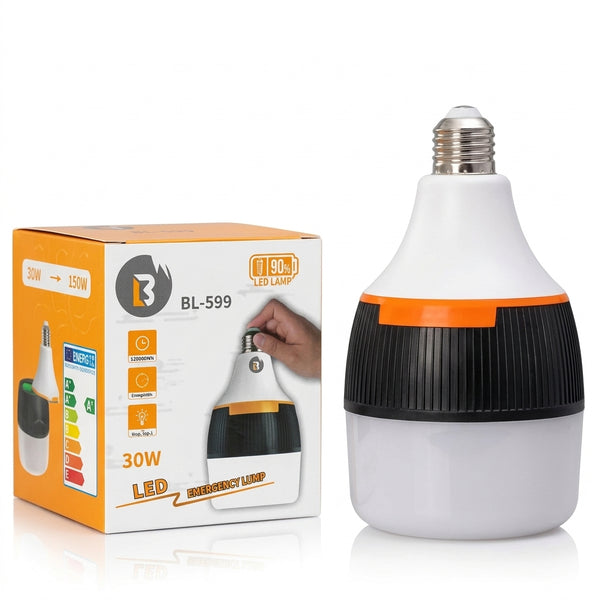 Bombilla recargable con sensor para emergencias