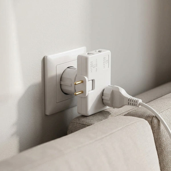 Enchufe plano de pared giratorio 180º