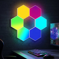 Luces LED hexagonales 6 unidades
