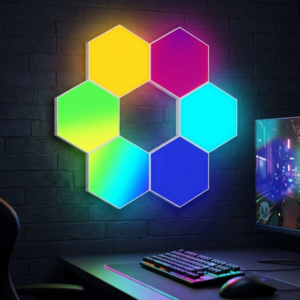 Luces LED hexagonales 6 unidades