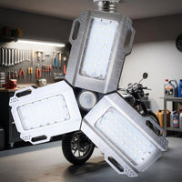 Triple luz LED E27 de alta intensidad con sensor de movimiento