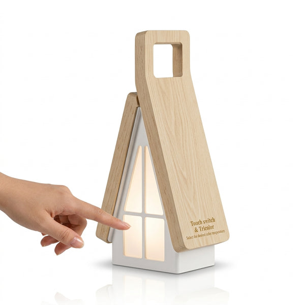 Lámpara de mesa plegable en forma de casa
