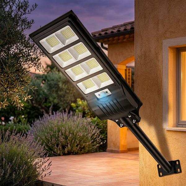 Farola solar exterior con sensor de movimiento 400 W