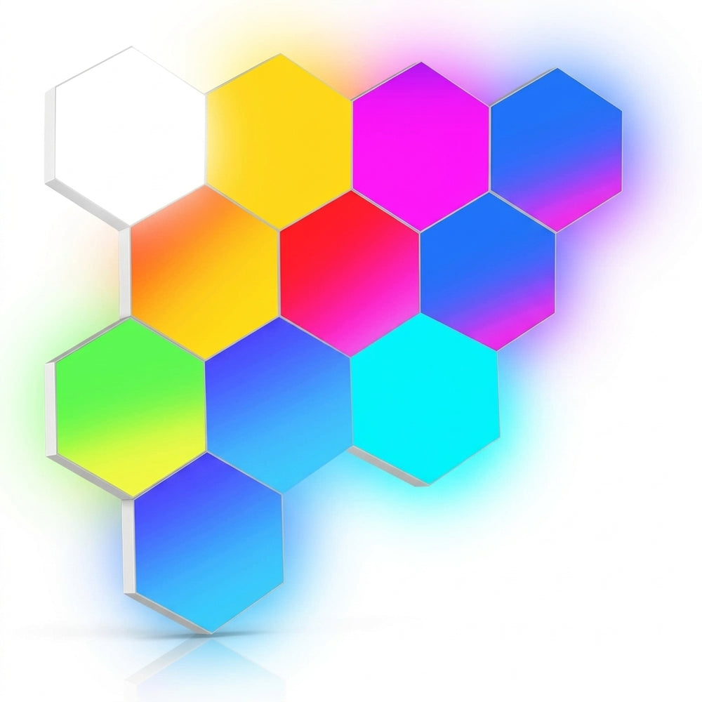 Luces LED hexagonales 6 unidades