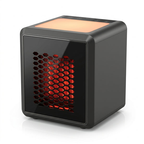 Calefactor cerámico portátil 1500 W con 3 niveles y luz ambiente