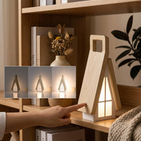 Lámpara de mesa plegable en forma de casa