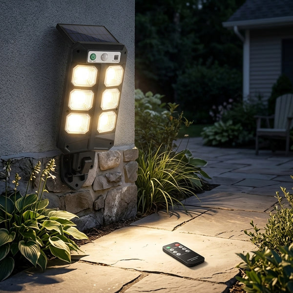Luz solar de pared con mando 72 LED