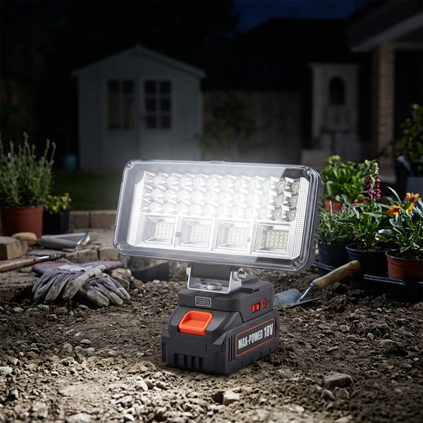 Foco LED portátil 108 W con batería recargable de 21 V