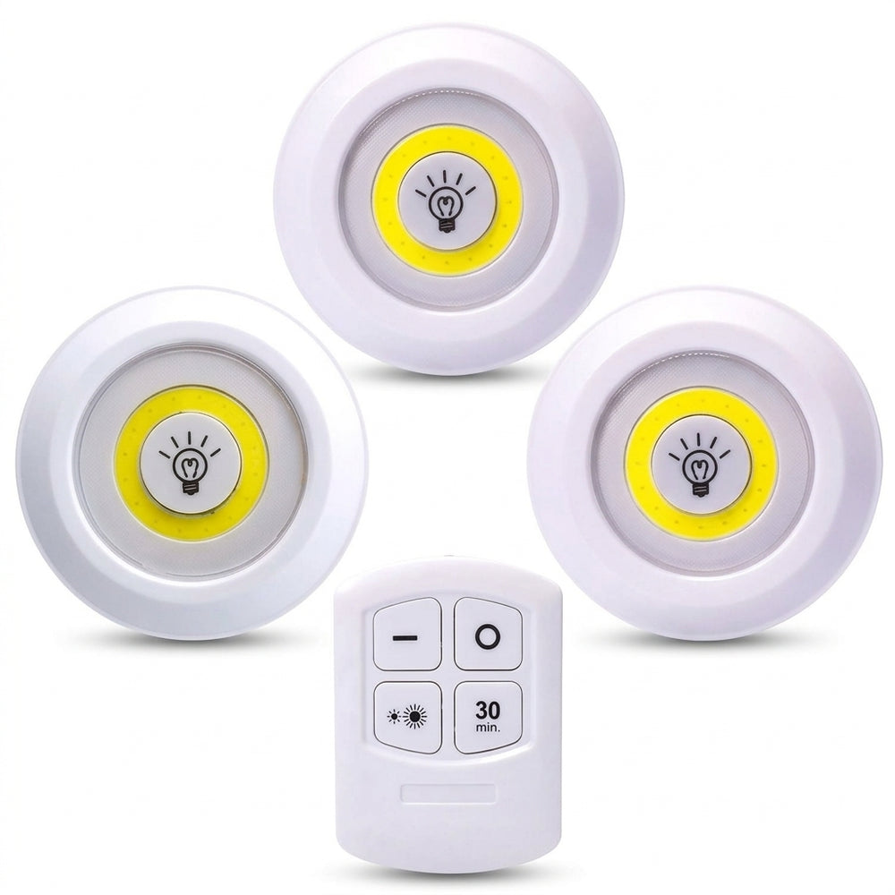 Luces LED inalámbricas con mando, pack de 3