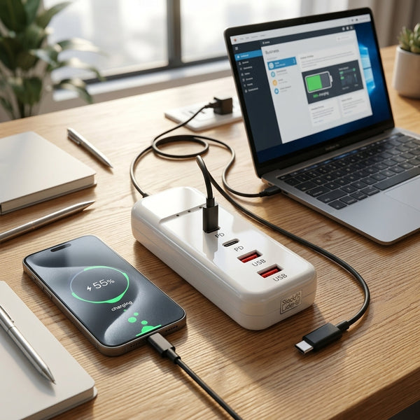 Regleta de carga USB 4+1