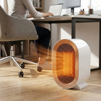 Calefactor cerámico PTC 1200 W portátil blanco